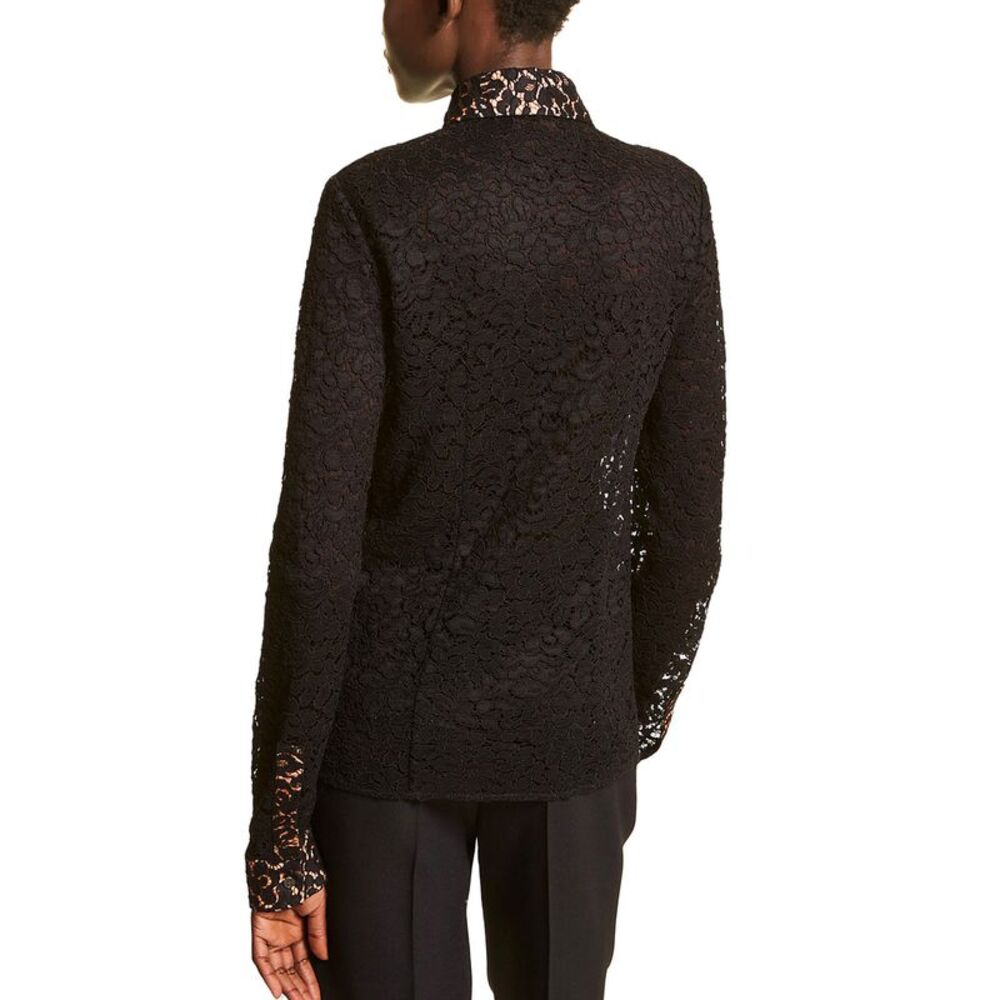 Michael Kors Collection Womens Hansen Lace Shirt 10 Black - NWT $1290 - Picture 2 of 4